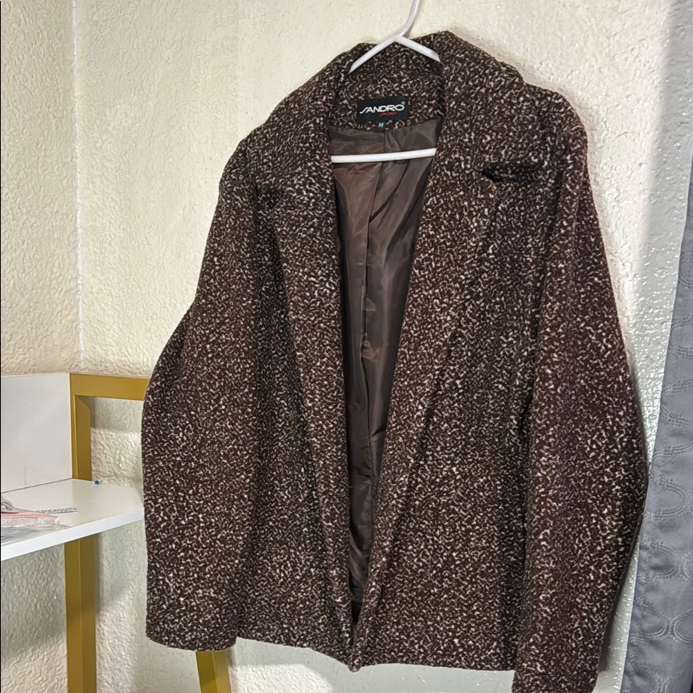 Jandro Brown Tweed Coat